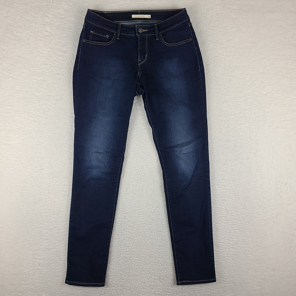 Levi's 811 Jeans Womens 29‎ Blue Curvy Skinny Dark Wash Denim